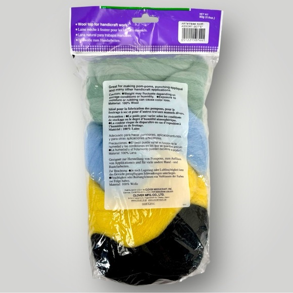 Clover Natural Wool Roving Assortment 2.8oz - Picture 3 of 5